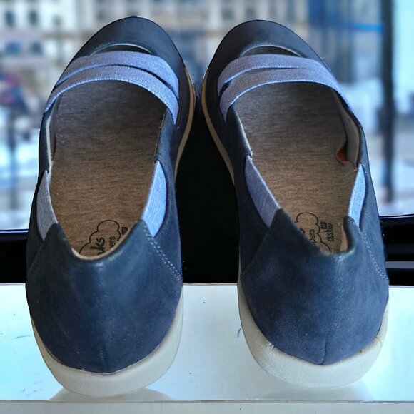 NWT CLARKS CLOUD STEPPERS ( 7 ) Sullivan Rest Navy and Light Blue - Picture 4 of 10
